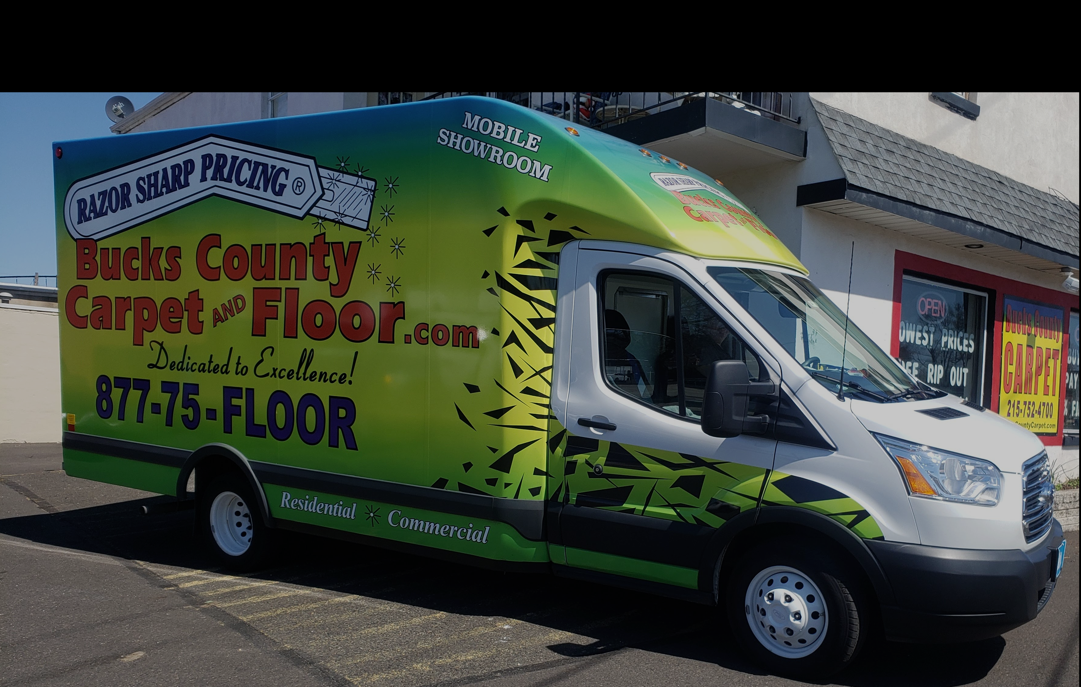 Bucks County Carpet and Floor mobile showroom truck